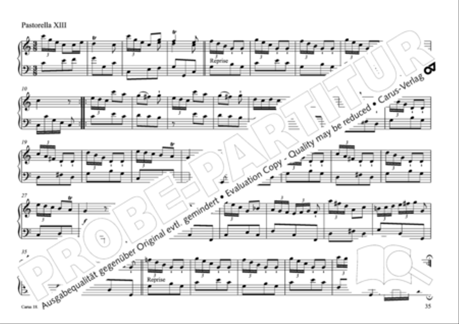Pastoral music for organ, vol. 2: Germany, Bohemia, Austria, South Tyrol Organ Solo scores gallery preview page 36