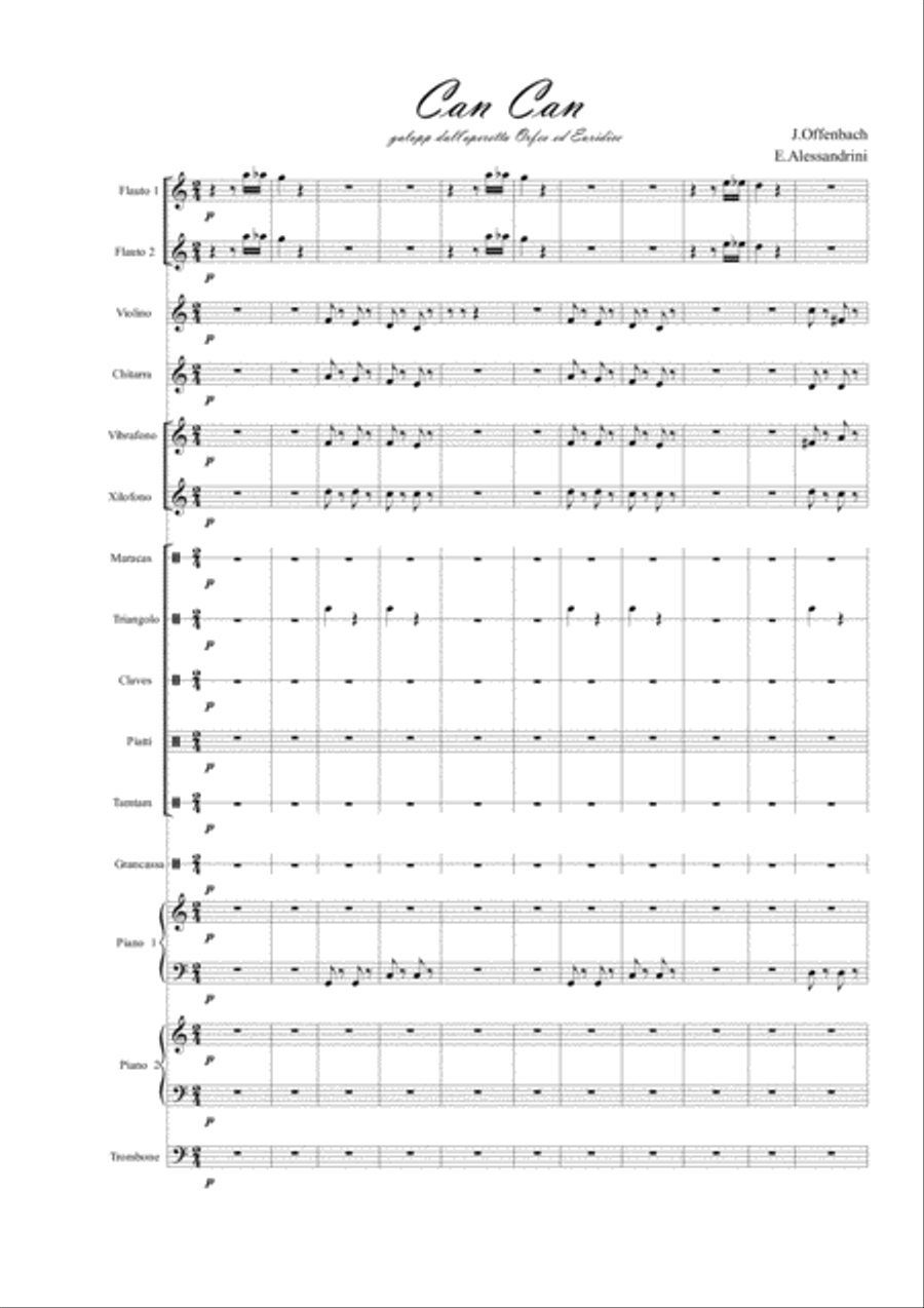 Can Can per orchestra Large Ensemble scores gallery preview page 1