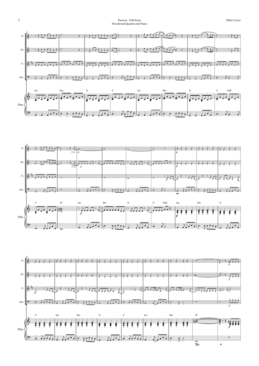 Flowers Woodwind Quartet scores gallery preview page 2