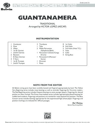 Guantanamera: Score