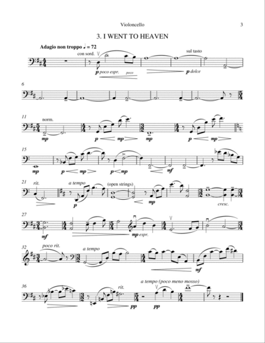 Flowers of the Soul (Cello) Cello Solo scores gallery preview page 3