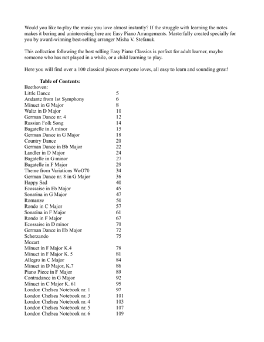 100 Easy Piano Classics Book 2 Easy Piano scores gallery preview page 2