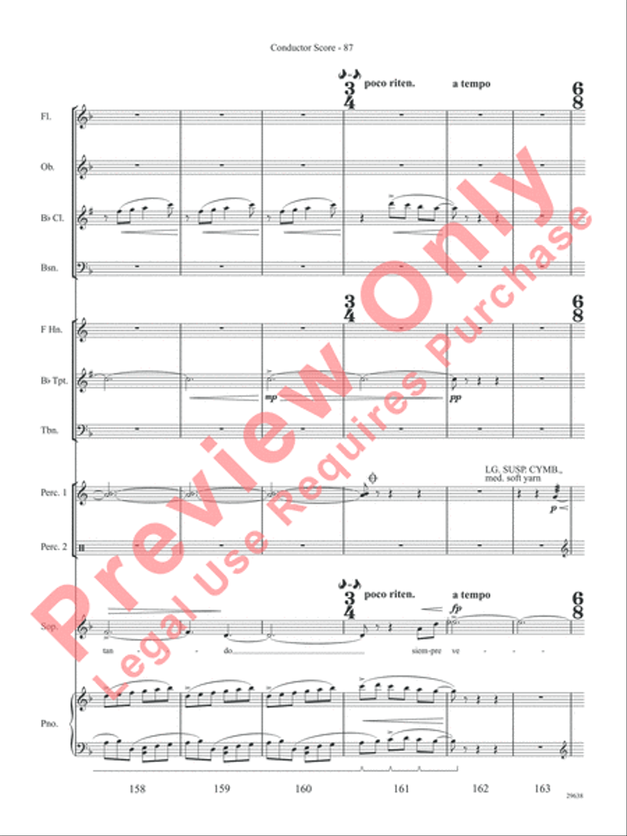 Three Spanish Songs (for Soprano and Wind Ensemble) Concert Band scores gallery preview page 92