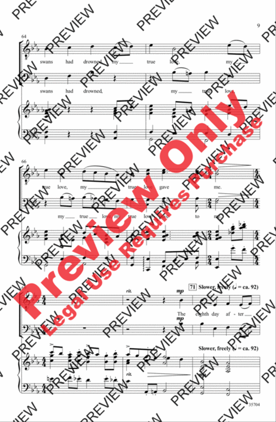 The Twelve Days After Christmas Men's Choir scores gallery preview page 20