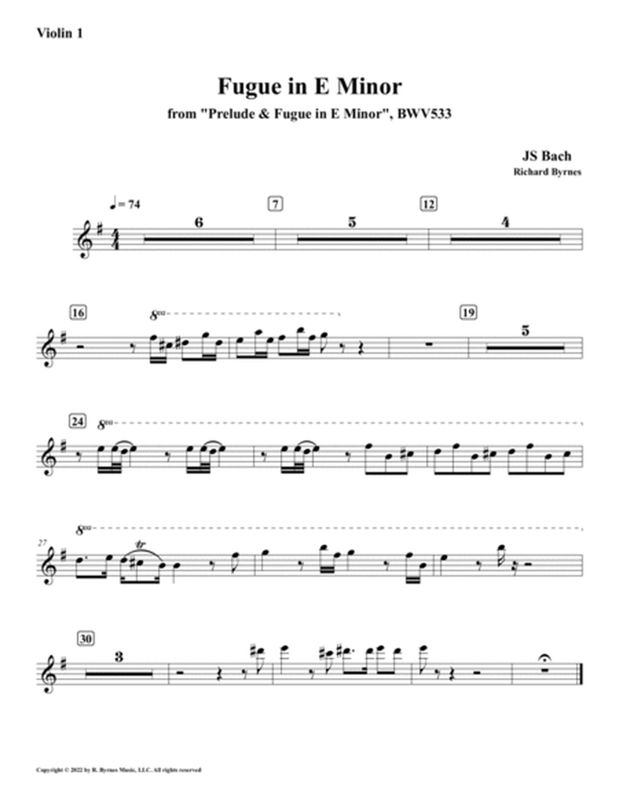 Fugue in E Minor, BWV 533 (String Orchestra) image number null