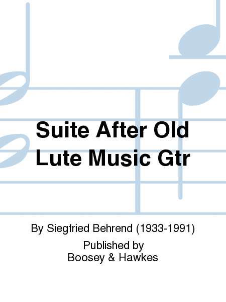 Suite After Old Lute Music Gtr