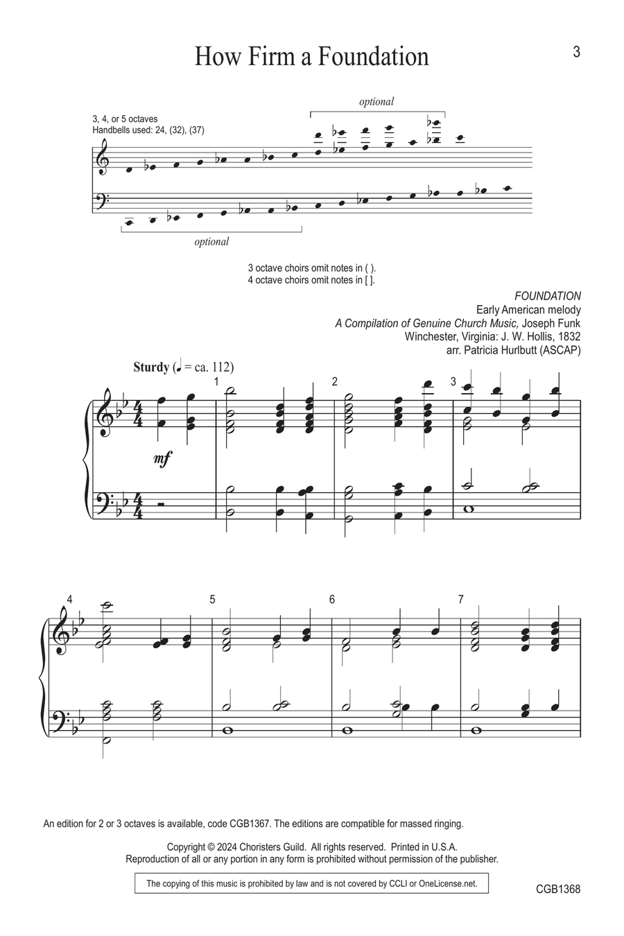 How Firm a Foundation (3-5 octaves) 5-Octaves scores gallery preview page 3