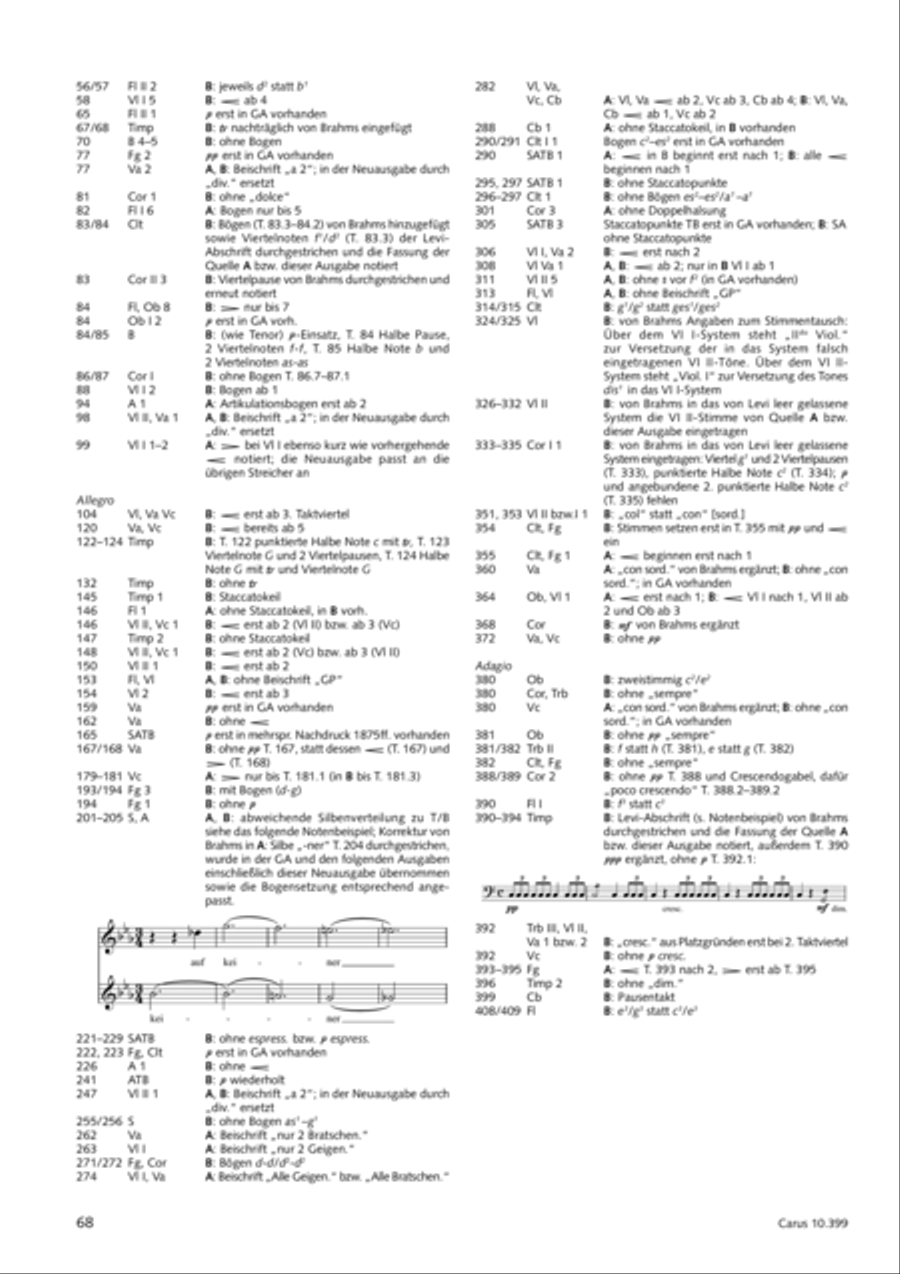 Schicksalslied, Op. 54 4-Part scores gallery preview page 69