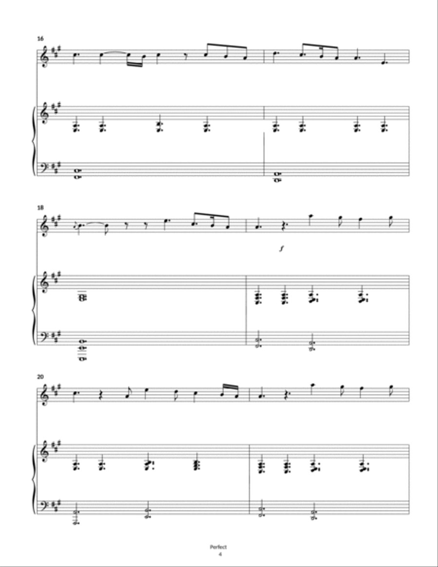 Perfect Perfect Violin Solo scores gallery preview page 4