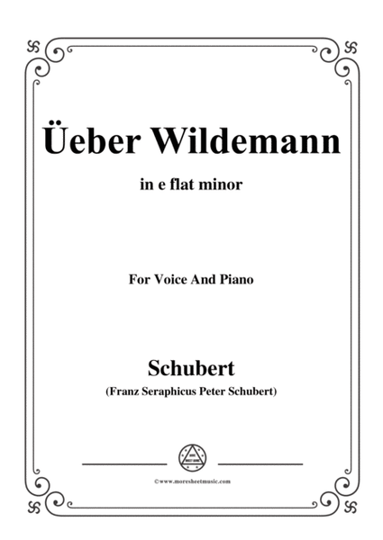 Schubert-Über Wildemann,in e flat minor,Op.108 No.1,for Voice and Piano image number null