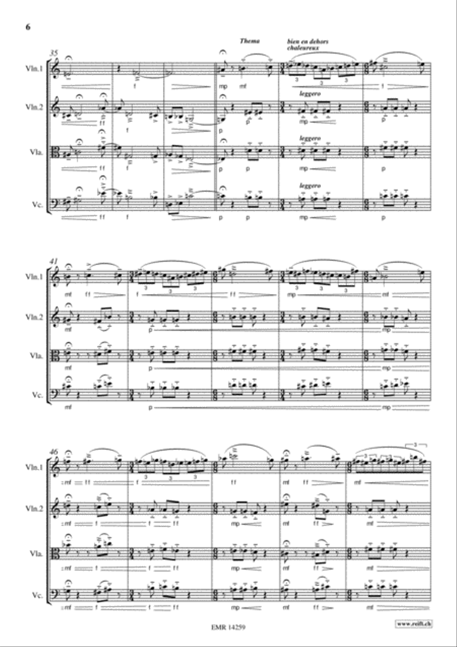 Les Elements Les Elements String Quartet scores gallery preview page 6