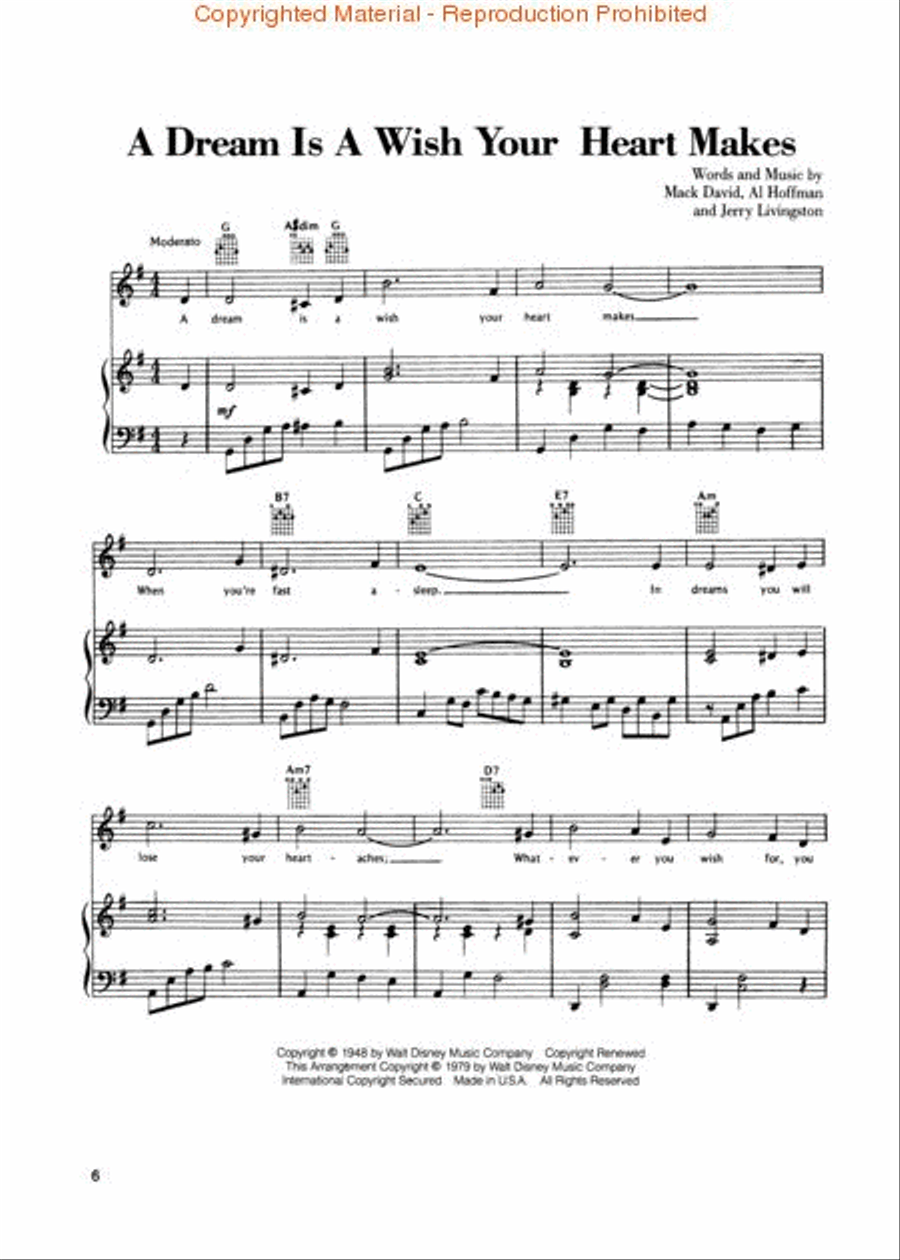 Cinderella Piano, Vocal, Guitar scores gallery preview page 3