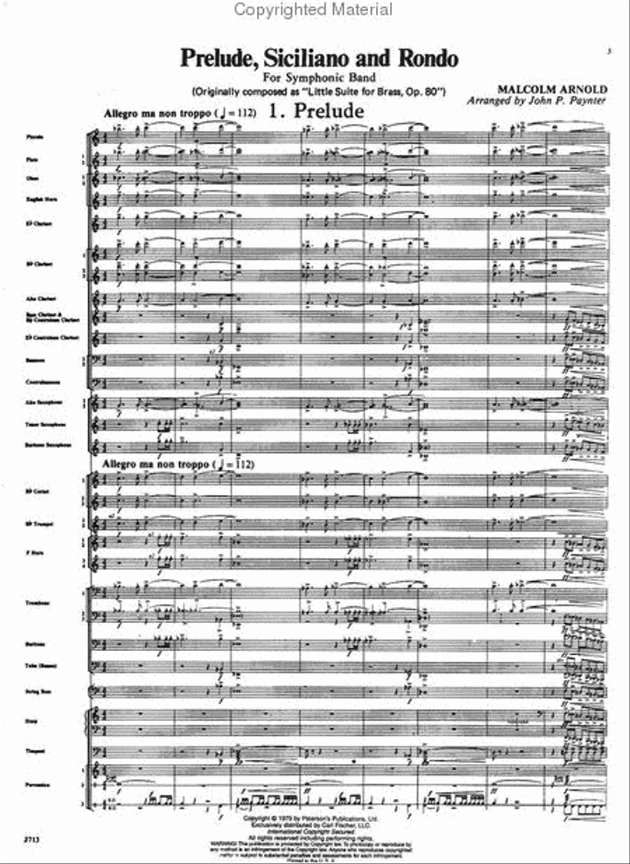 Prelude, Siciliano, and Rondo Concert Band scores gallery preview page 2