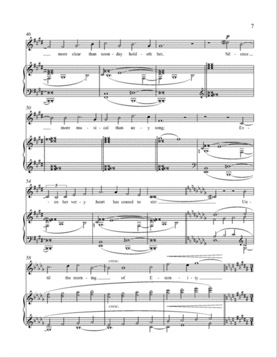 Three Poems of Christina Rossetti Mezzo-Soprano Voice scores gallery preview page 6