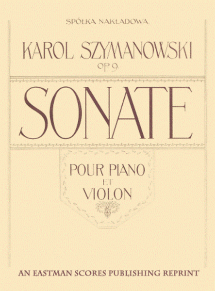 Sonate pour piano et violon, Op. 9.