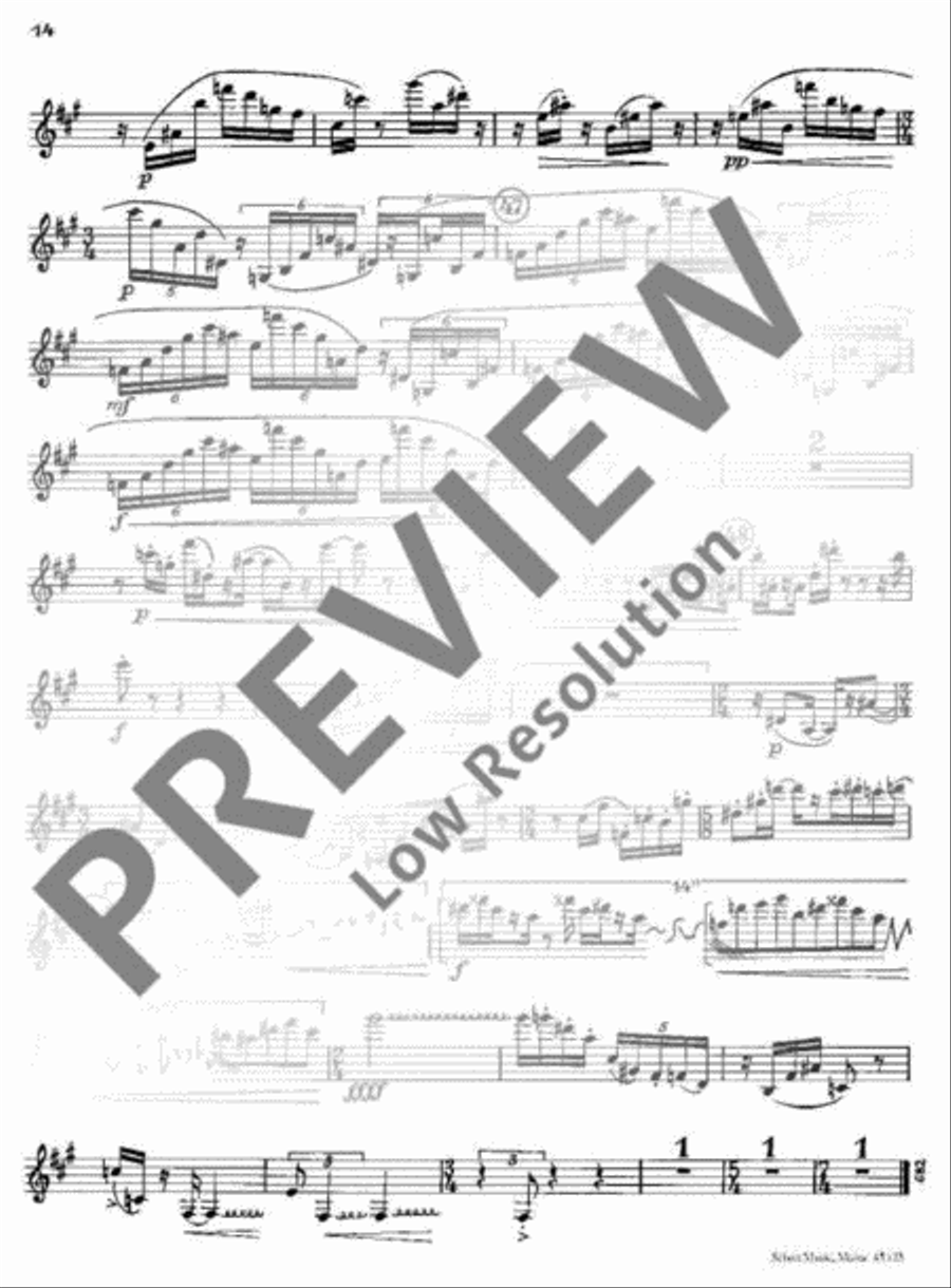 Le Miracle de la Rose Clarinet scores gallery preview page 16