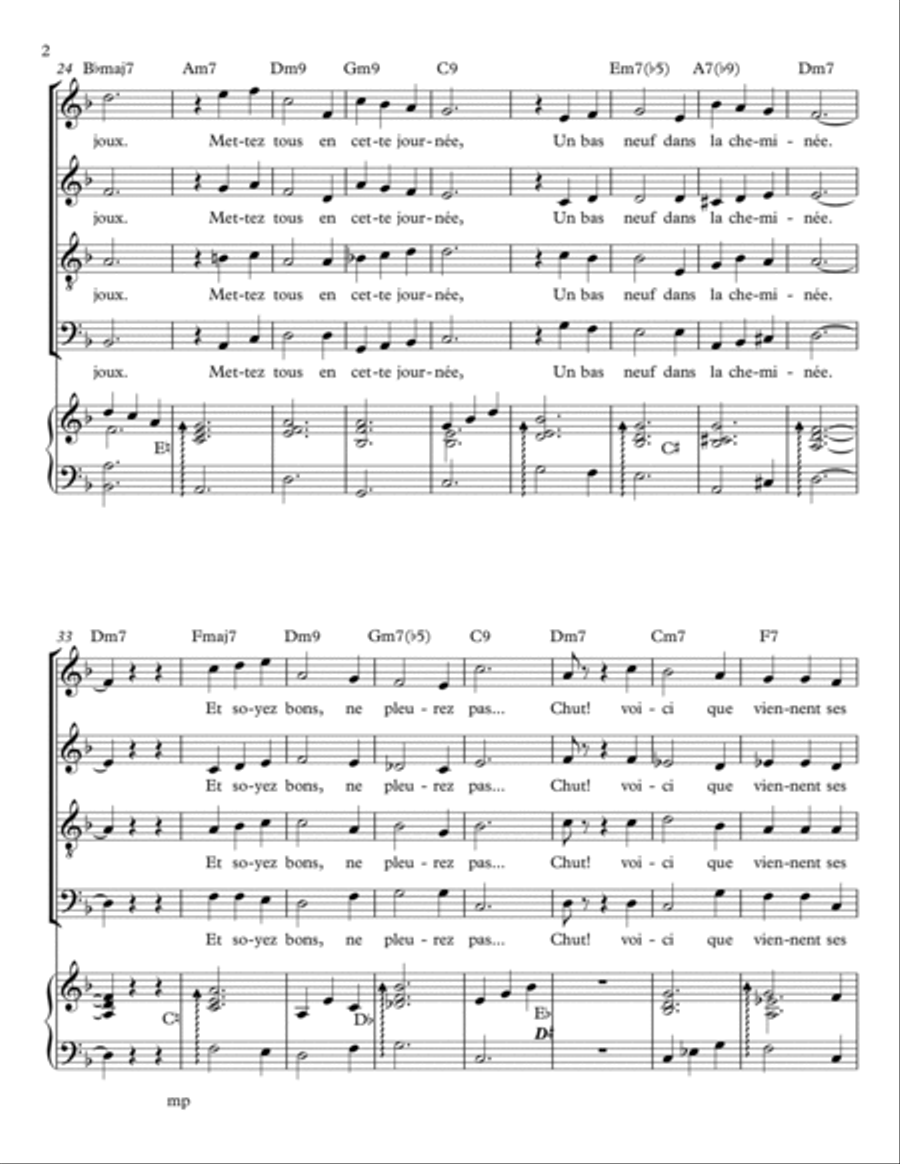 MON SABOT DE NOËL 4-Part scores gallery preview page 2