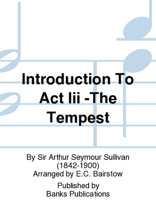Introduction To Act Iii -The Tempest