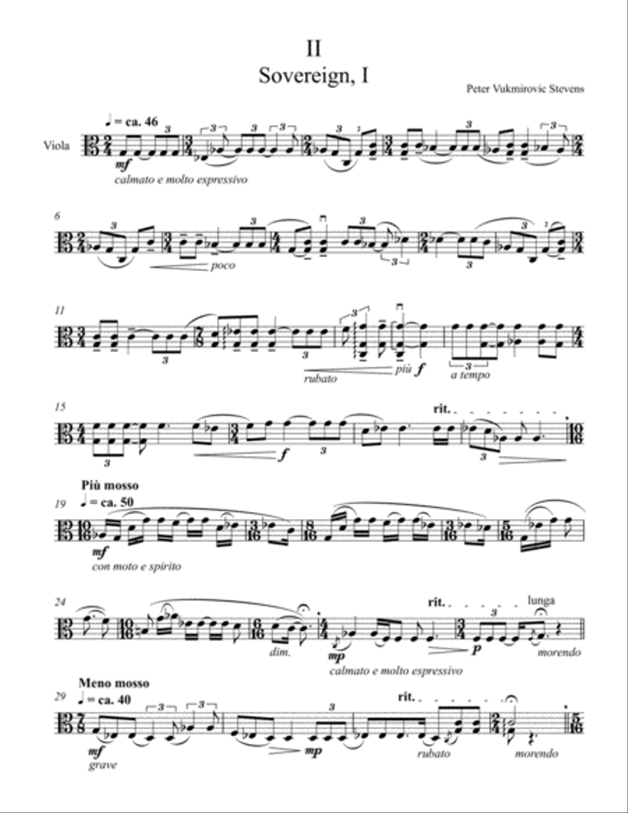 Sovereign, I Viola Solo scores gallery preview page 1