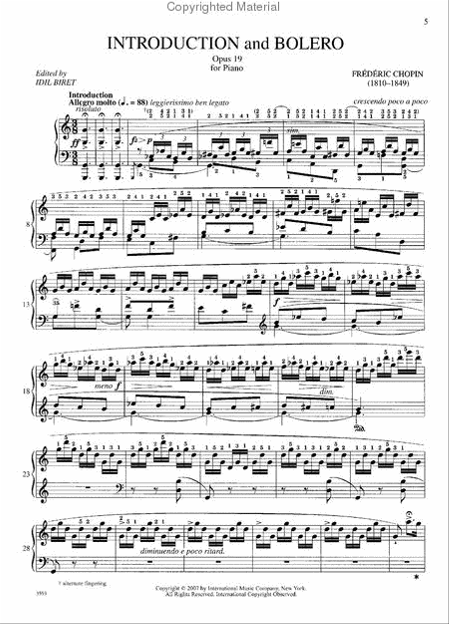 Introduction And Bolero, Op. 19