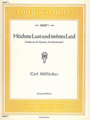 Book cover for Höchste Lust und tiefstes Leid