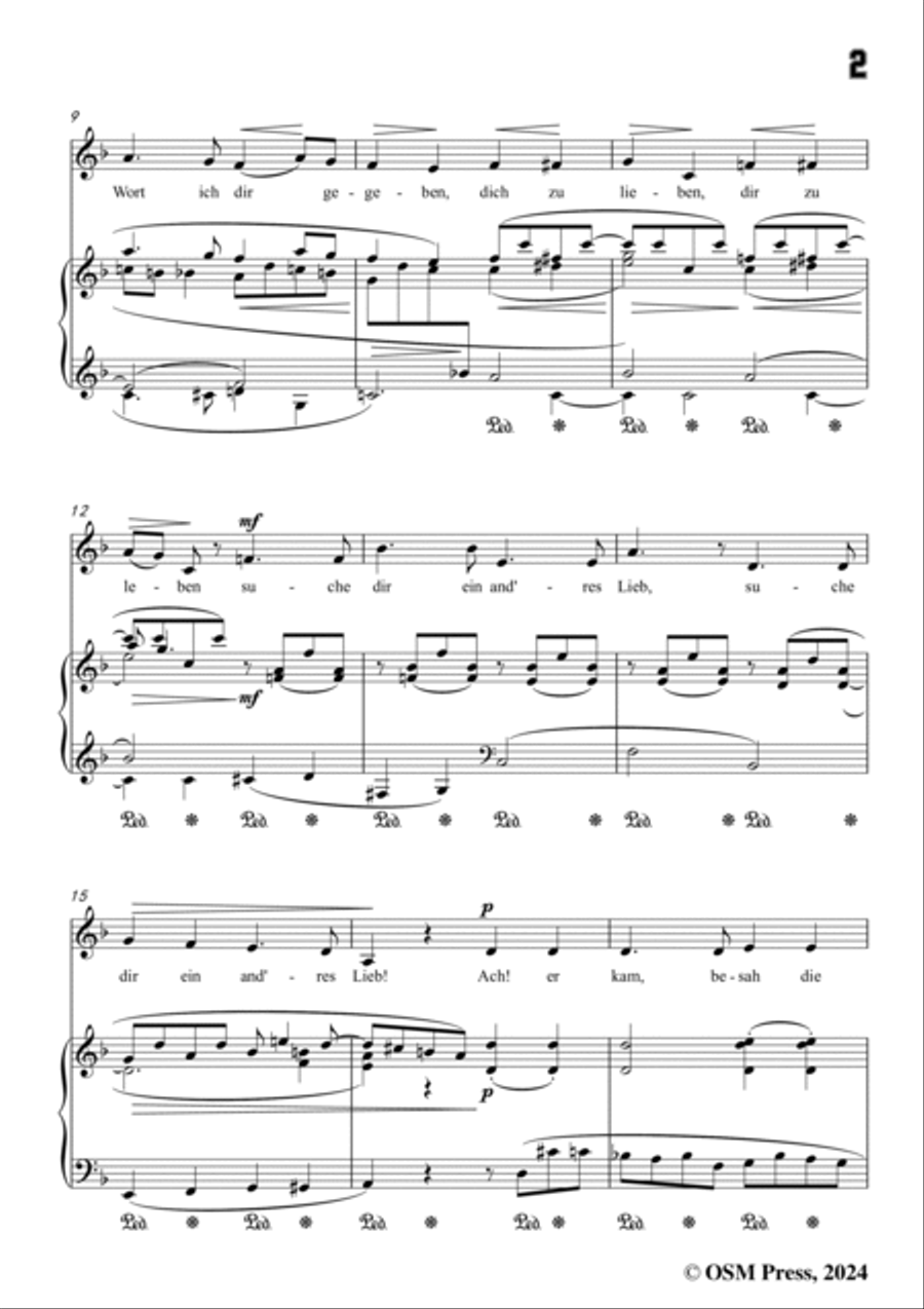 A. Jensen-Denke,denke,mein Geliebter,Op.30 No.4,in F Major Voice scores gallery preview page 3