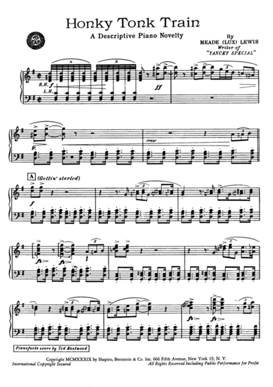 Honky Tonk Train (A Descriptive Piano Novelty) Voice scores gallery preview page 2