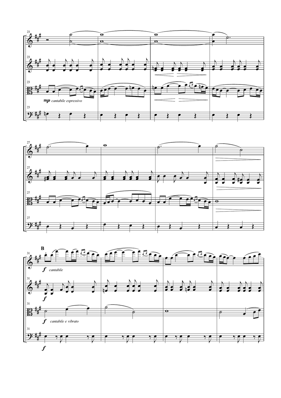 Polovtsian Dances for String Quartet String Quartet scores gallery preview page 3