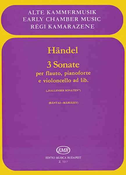 3 Sonatas for Flute, Piano, and Violoncello ad lib.