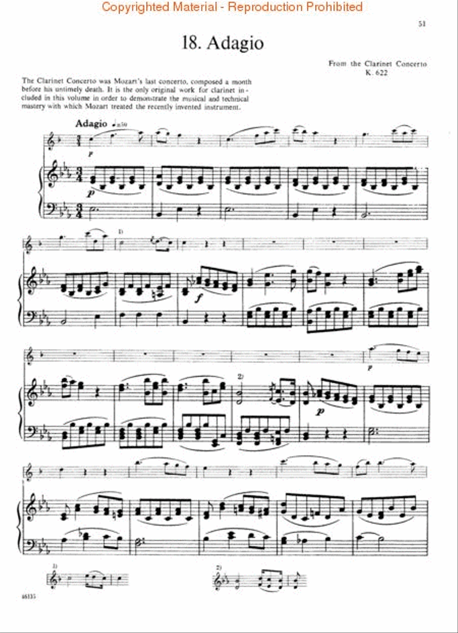 Mozart for the Clarinet Clarinet Solo scores gallery preview page 4
