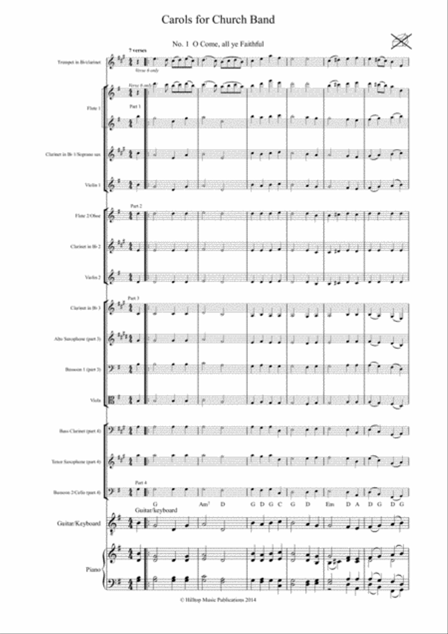 Carols for a Church Band Carols for a Church Band Large Ensemble scores gallery preview page 3