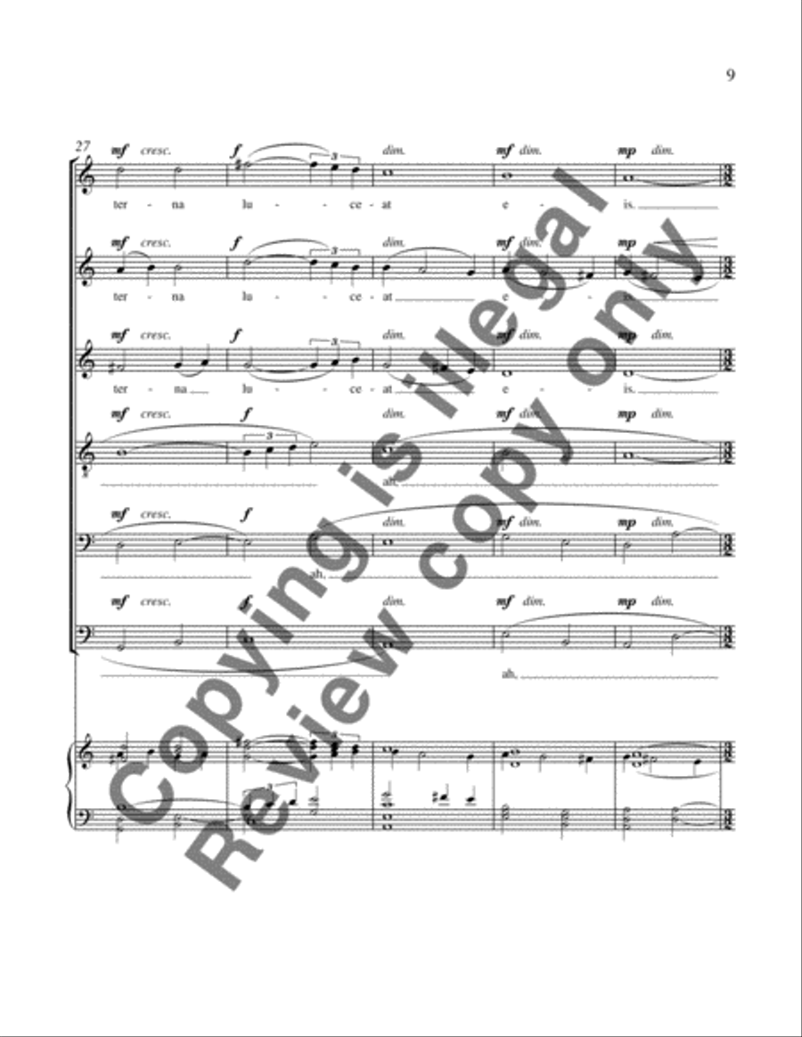 Lux aeterna 4-Part scores gallery preview page 6