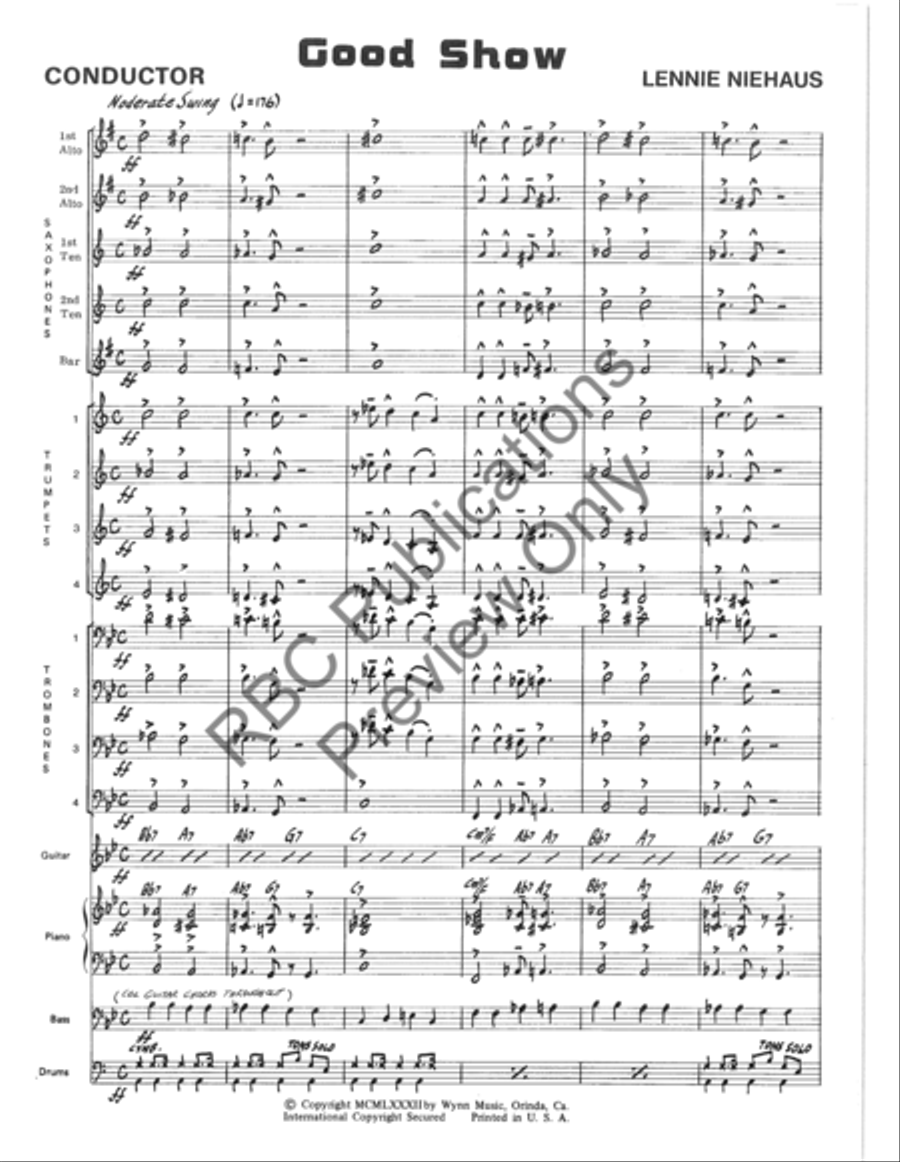 Good Show (Score) Jazz Ensemble scores gallery preview page 4