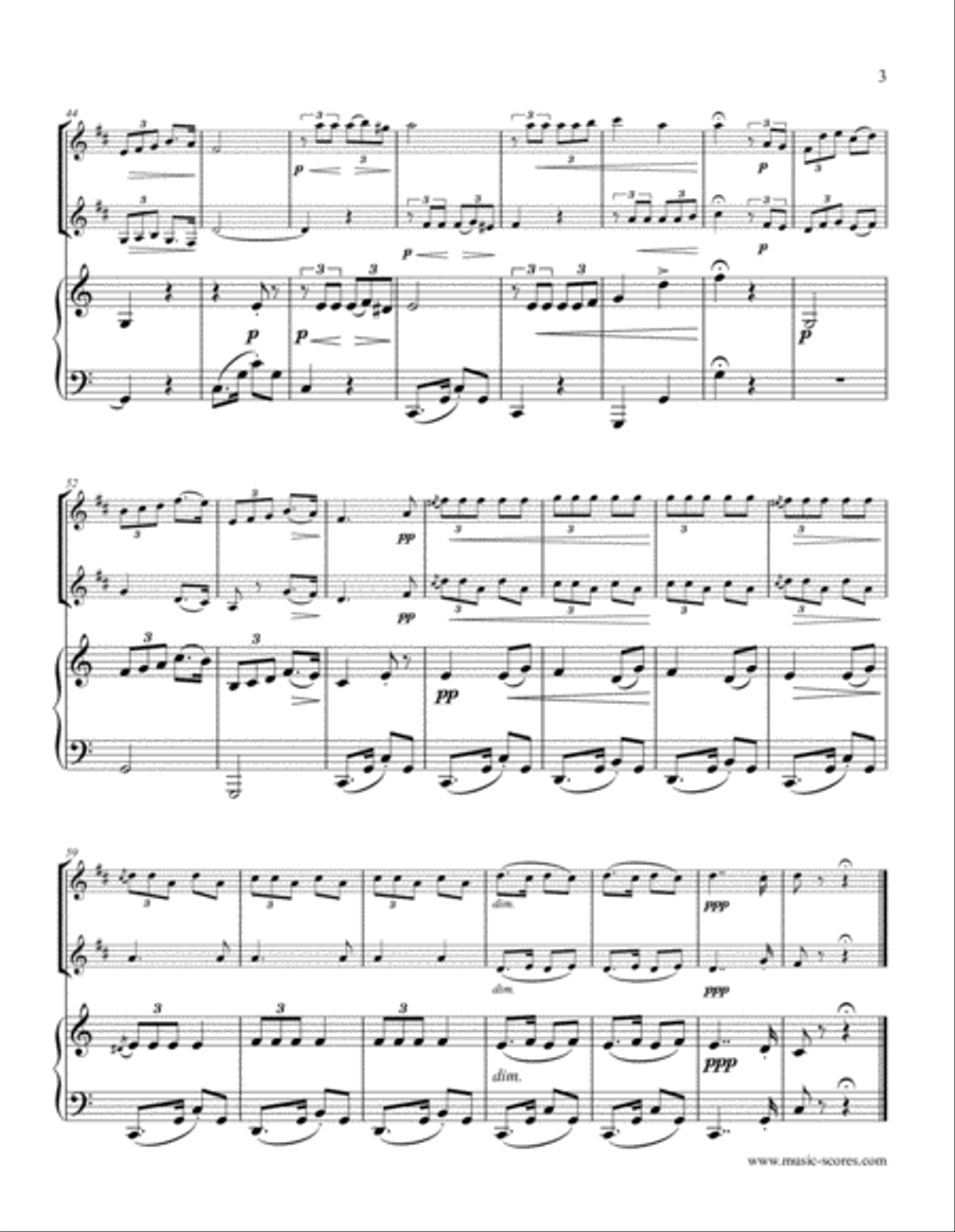 La Paloma - 2 Euphoniums and Piano Euphonium scores gallery preview page 3