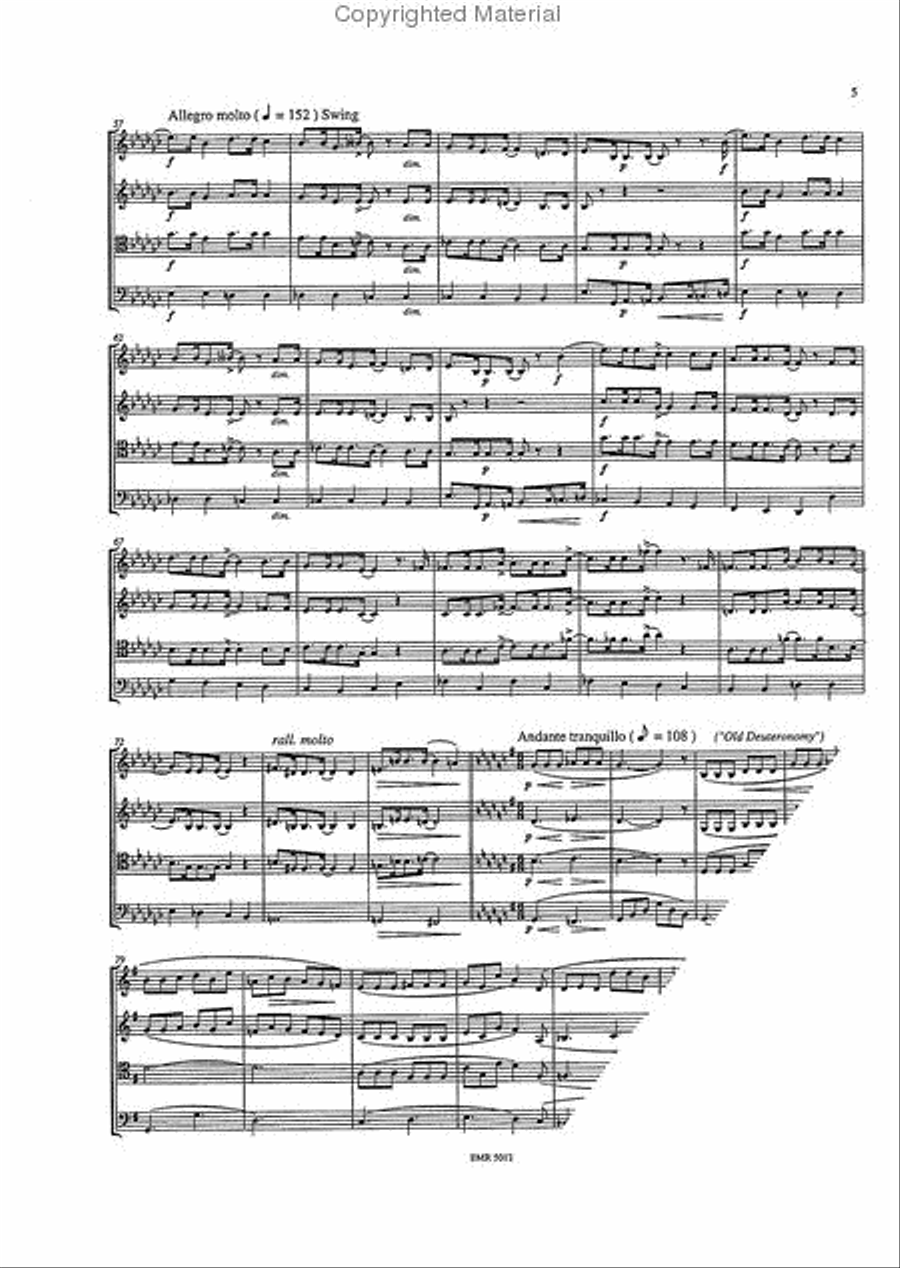 Highlights From Cats Highlights From Cats Brass Quartet scores gallery preview page 12
