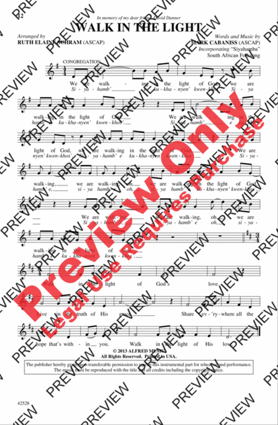 Walk in the Light Walk in the Light 4-Part scores gallery preview page 12