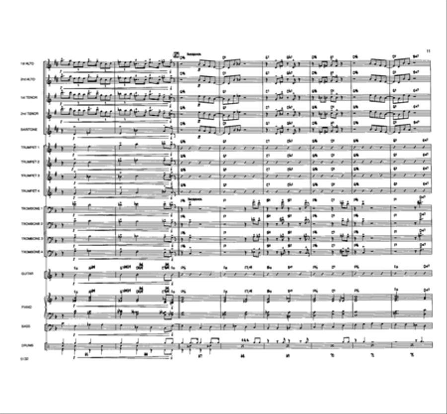 A Shuffle for Uncle Guido Jazz Ensemble scores gallery preview page 10