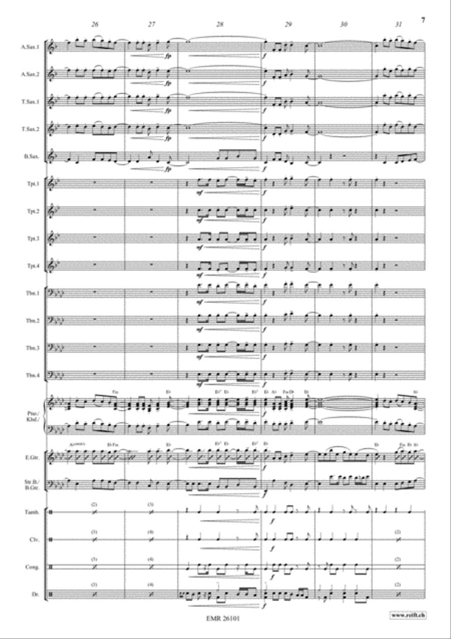 Les Grandes Vacances Les Grandes Vacances Big Band scores gallery preview page 7