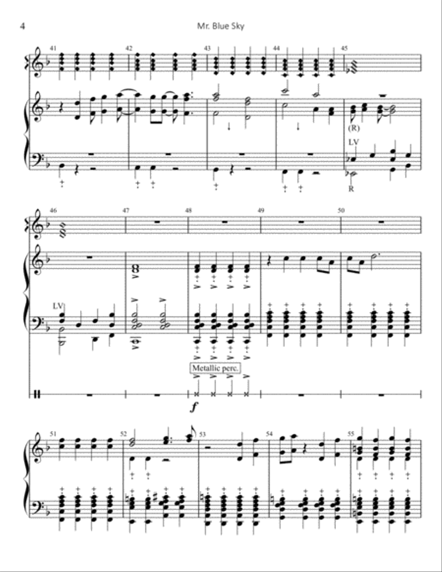 Mr. Blue Sky Handbell Choir scores gallery preview page 4