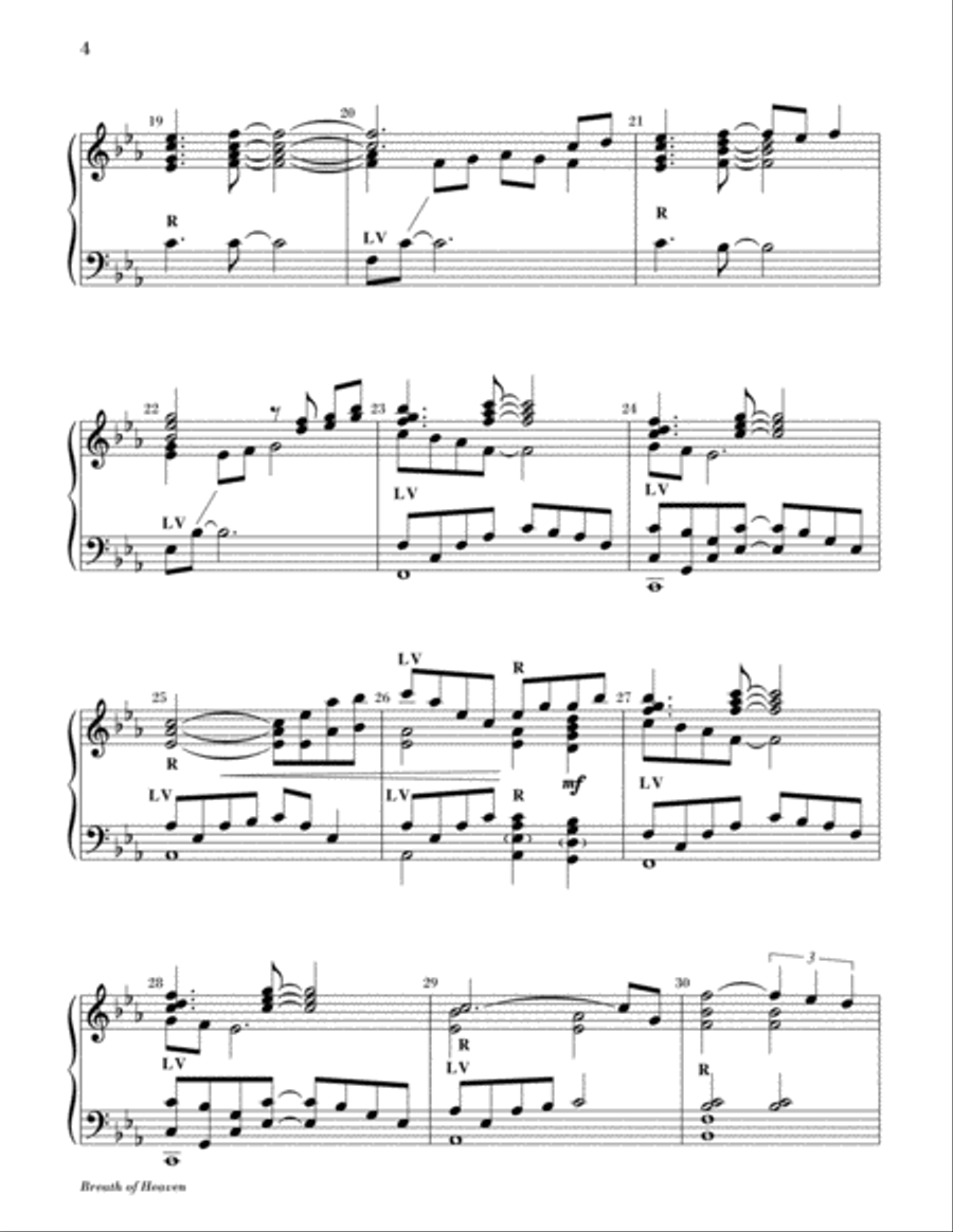 Breath of Heaven (Mary's Song) Handbell Choir scores gallery preview page 4