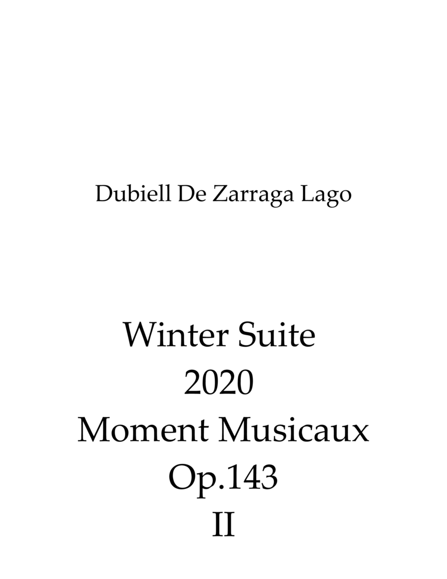Winter Suite 2020 Momento Musical Op.143