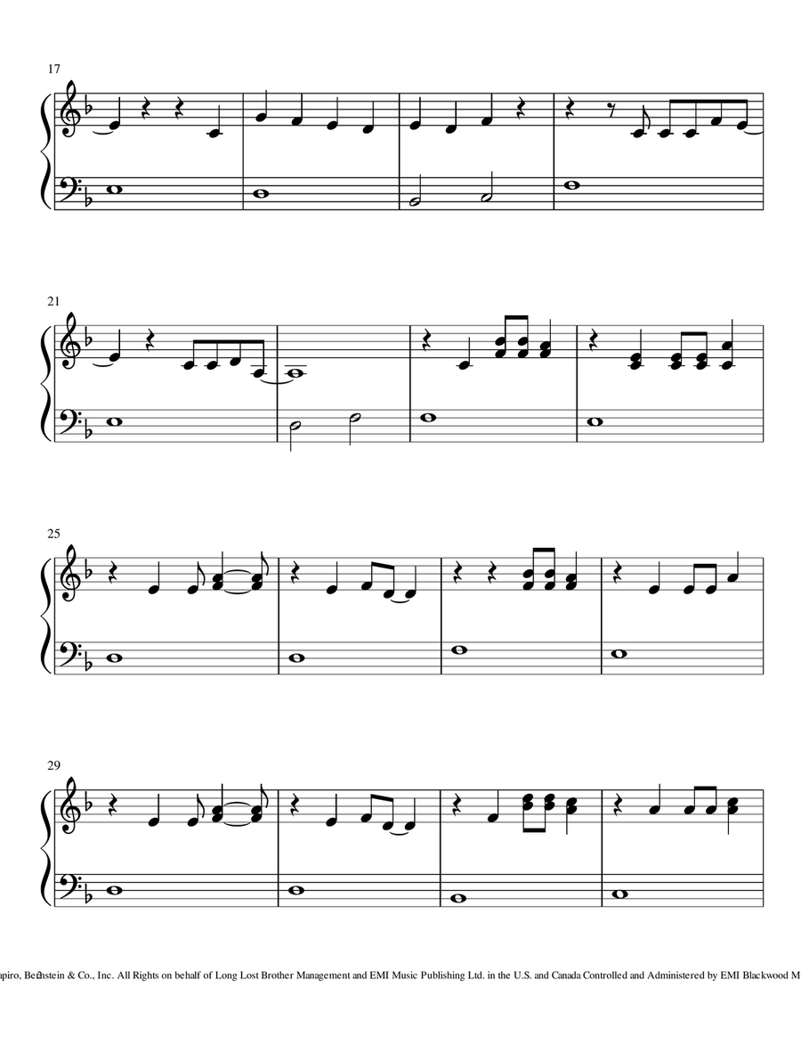 Titanium Easy Piano scores gallery preview page 2