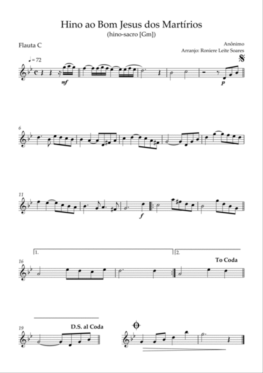 Hino ao Bom Jesus Concert Band scores gallery preview page 6