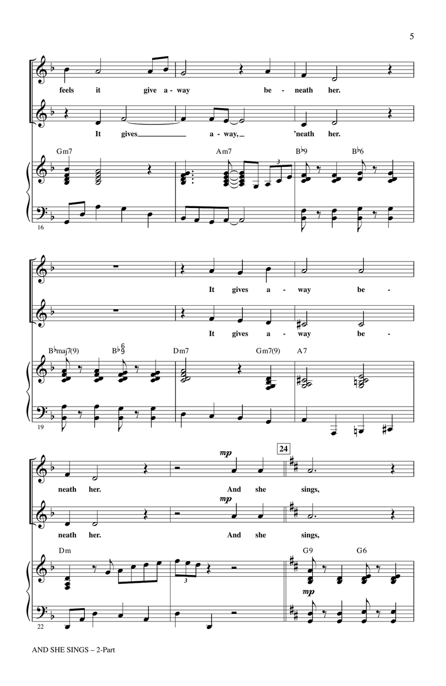And She Sings And She Sings 2-Part scores gallery preview page 3