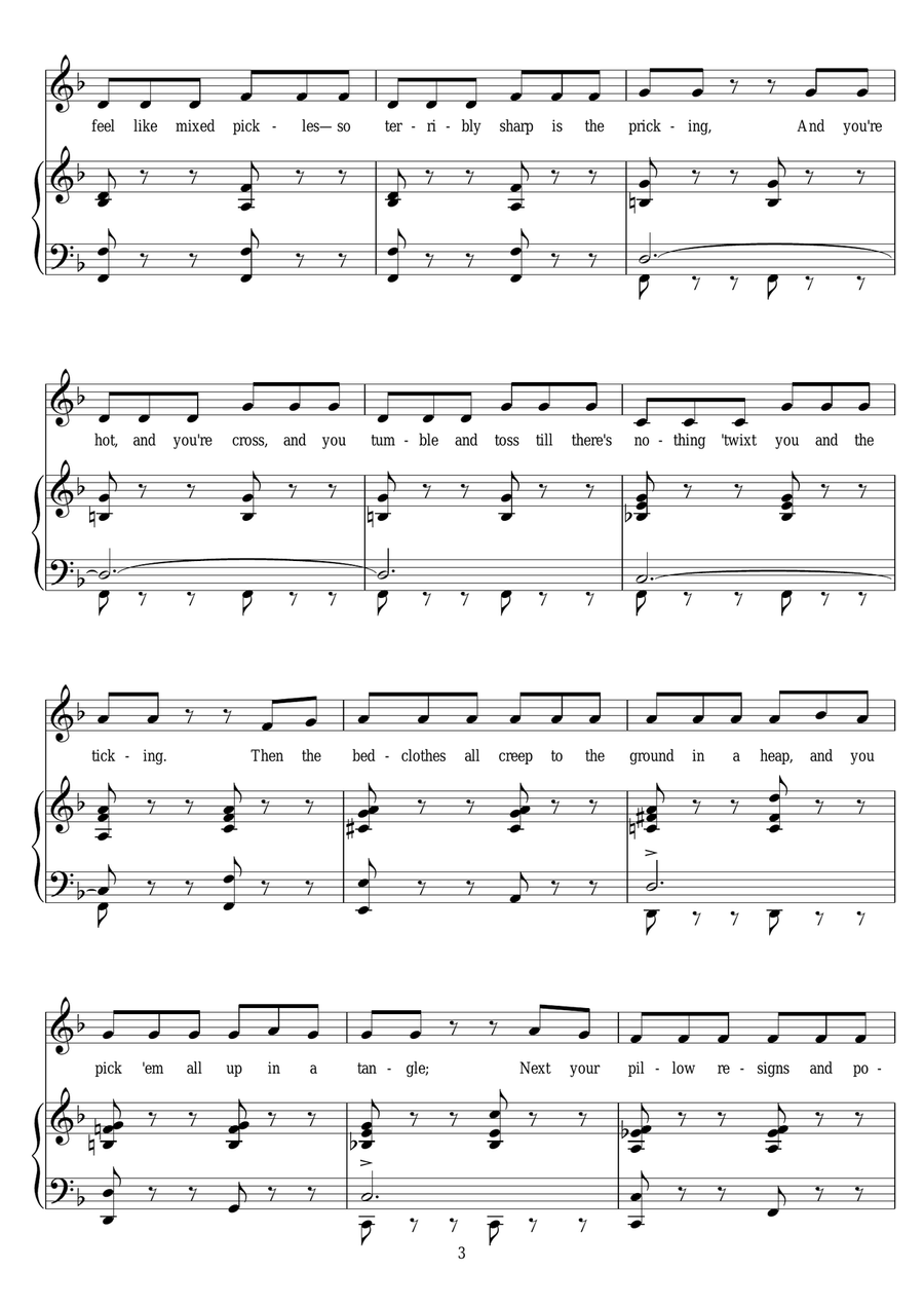 The Nightmare Song Piano, Vocal scores gallery preview page 3