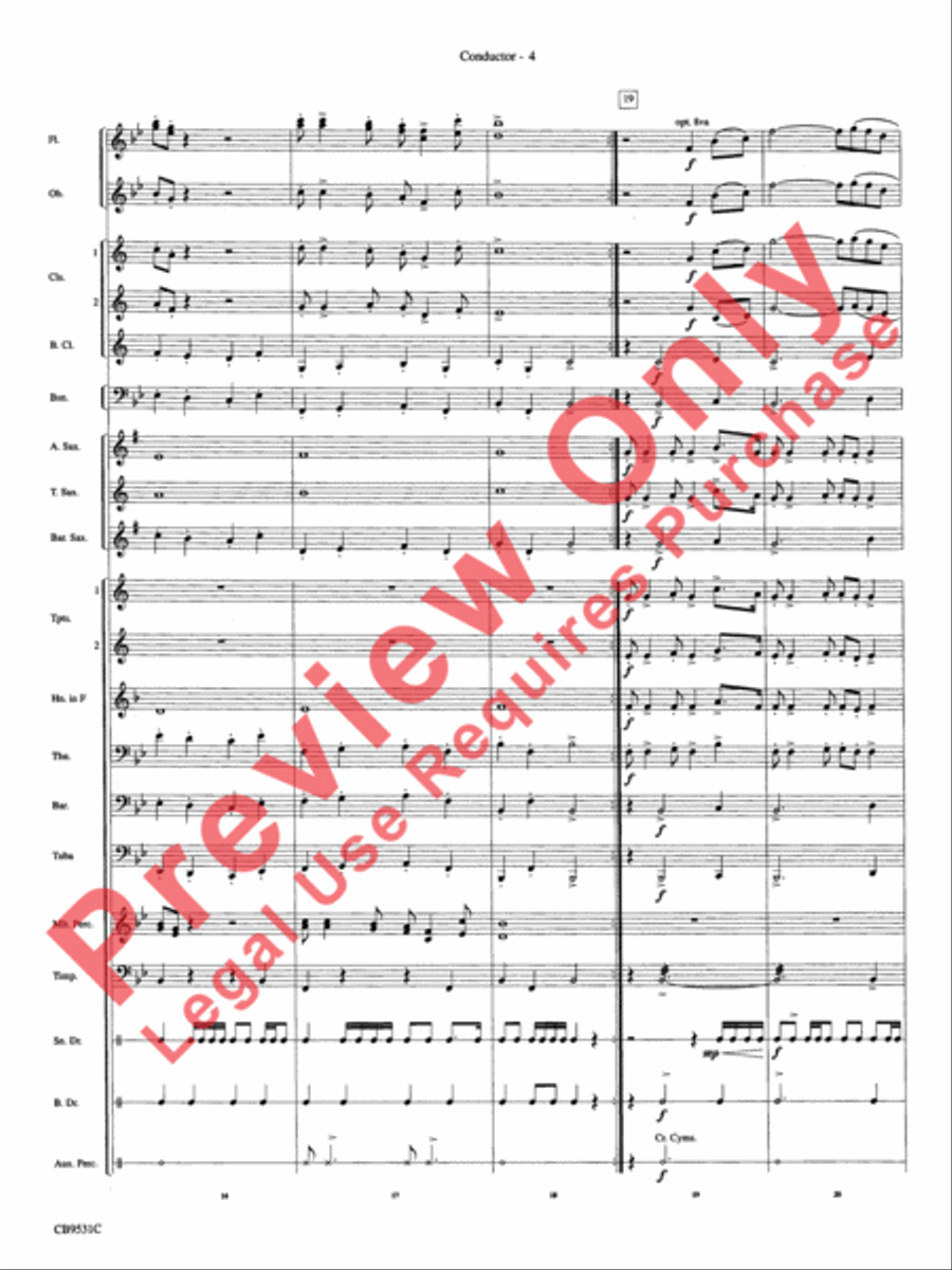The Great Escape March Concert Band scores gallery preview page 7