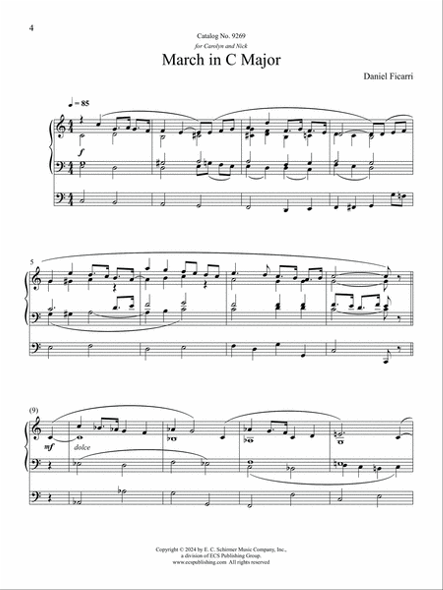 Three Marches Organ scores gallery preview page 4