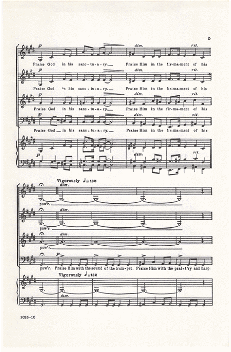 Psalm 150 Divisi scores gallery preview page 5