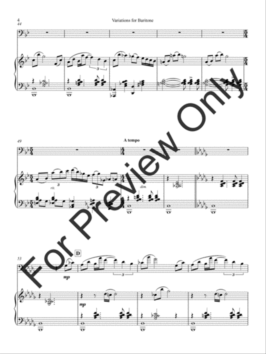 Variations For Baritone Baritone Horn BC scores gallery preview page 8