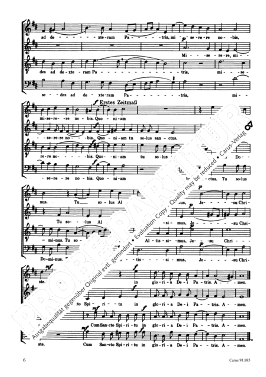 Missa brevis in D minor Missa brevis in D minor 4-Part scores gallery preview page 7